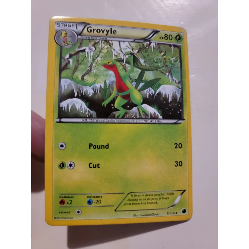 Pokemon Trading Card - Plasma Freeze: Grovyle 7/116 Nintendo 80hp